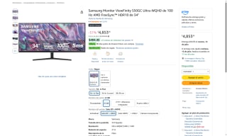 Monitor Samsung ViewFinity S50GC 34" por $4,853 | Oferta Amazon