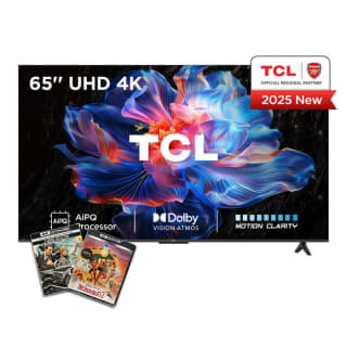 TCL 65V6C-UK 65" 4K Direct LED HDR Google TV + 2 Free Blue-Ray Films -Slightly Damag