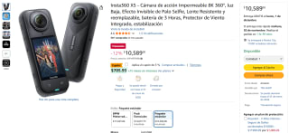 Cámara Insta360 X5 8K 360° por $8,881 | Amazon (Santander 15%)