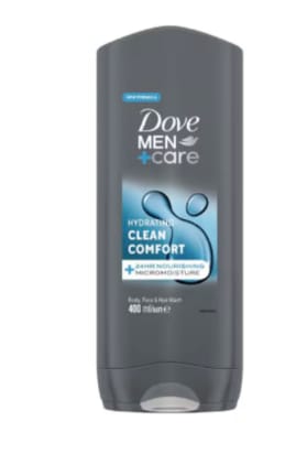 1+2 gratis op Dove Men+Care Clean Comfort Shampoo & Showergel 400 ml bij Plein