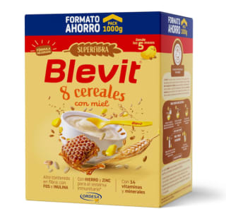 Papilla de 8 Cereales Blevit Superfibra 8 Cereales con Miel de 1kg por 8.87€