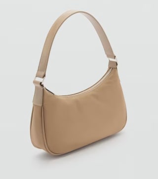 Mango Bolso Pequeño Hombro Nylon Beige por 4,99€