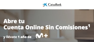 Gratis 1 año Movistar+ por abrir cuenta Online CaixaBank + dinero extra nomina