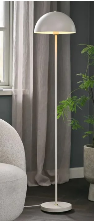 Lámpara de pie KENT Ø30xA140cm beis por 30€