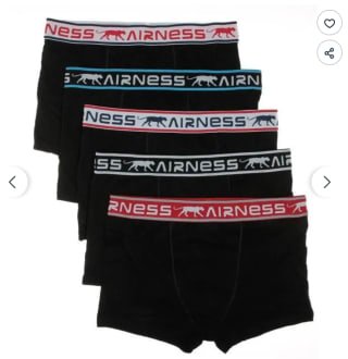 Lot de 5 boxers Homme Airness pour 16,99€
