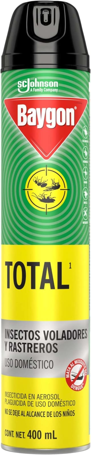 Baygon Total Insecticida en aerosol (400 ml) por $33 en Amazon