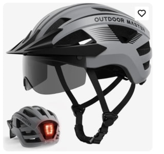 OutdoorMaster Fietshelm RhinoUrban met bril en licht grijs voor €23,99 bij Joybuy