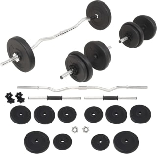 vidaXL Juego de Pesas 30kg Barra y Mancuernas Fitness por 62.99€