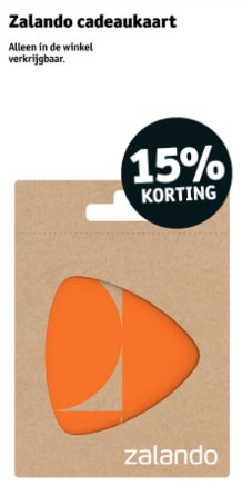 15% korting op Zalando cadeaubonnen bij Kruidvat