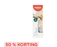50% korting op alle Bolsius Geurkaarsen of -stokjes bij de Plus