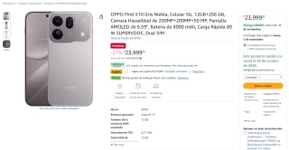 OPPO Find X10 12GB+256 GB por $22,499 en Amazon
