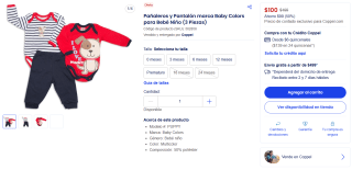 Conjunto Pañaleros y Pantalón Bebé por $100 | Coppel