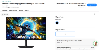 Monitor Gamer Samsung Odyssey G7 32" 4K por $10,723