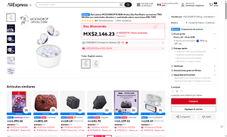 Audífonos MOONDROP ROBIN TWS por $2,629 | Oferta AliExpress