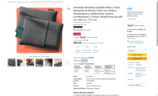 Almohadas Dreamlab Graphite 2 Pack por $844 | Oferta Amazon