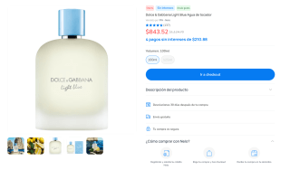 Perfume Dolce & Gabbana Light Blue 100ml por $844 | Nelo