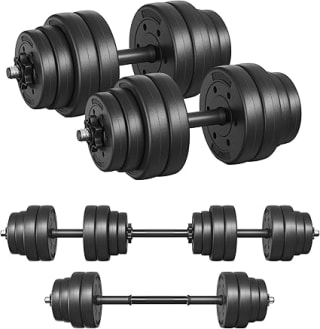 SONGMICS Halterset 2 x 15 kg voor €34,49 bij Amazon