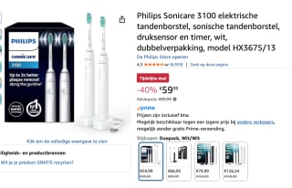 Philips Sonicare ProtectiveClean 3100 HX3675/13 voor €59,99 bij Amazon