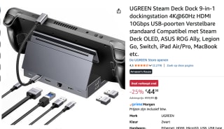 UGREEN Steam Deck Dock 9-in-1 dockingstation 4K voor €44,98 bij Amazon