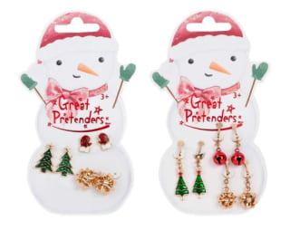 Sneeuwpop Oorknopjes - 3 Sets voor €6 bij Lobbes