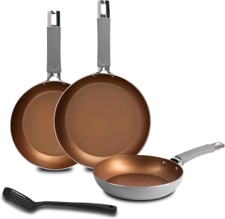 Bergner Juego 3 Sartenes Aluminio forjado cobre + Espátula ranurada por 16,28€