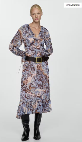 Vestido paisley con volantes por 14.99€