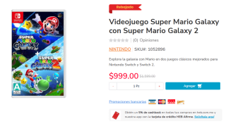 Super Mario Galaxy con Super Mario Galaxy 2 por $999 | HEB