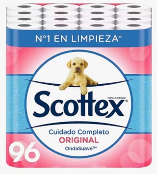 96 rollos Scottex Orginal Papel Higiénico de 2 capas por 16,88€
