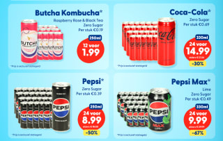 Pepsi (zero sugar) 24 stuks voor 8,99 euro