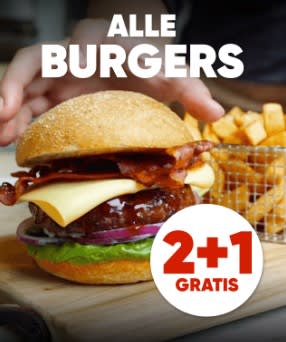 2+1 gratis op alle burgers bij Kwalitaria