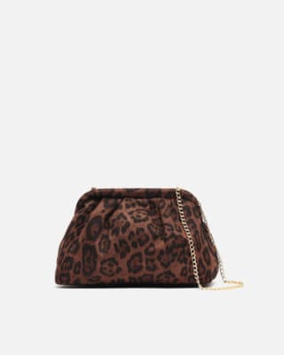 Bolso de fiesta pequeño animal print con tira bandolera extraíble por 9€