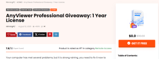 AnyViewer Professional Gratis por 1 año