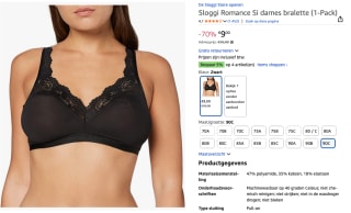 Sloggi Dames Romance BH voor €9 bij Amazon