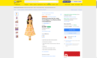 Set Juego Disney Princesa Closet Mágico por $349 | Oferta Mercado Libre