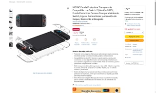 Funda Switch 2 2025 por $80 | Oferta Amazon