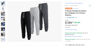 Pantalones Deportivos Anthichen 3 Pares por $387 | Oferta Mercado Libre