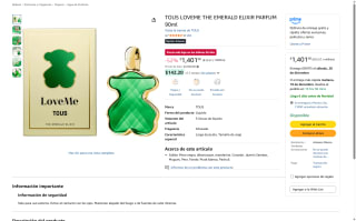 Tous Loveme The Emeral Elixir 90ml por $1,401 | Amazon