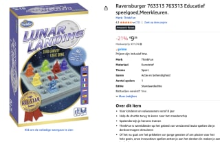 THINK FUN Lunar Landing Behendigheidsspel voor €9,11 bij Amazon