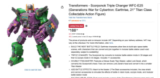 Earthrise Titan WFC-E25 Scorponok Triple Changer voor €188,10 bij Amazon