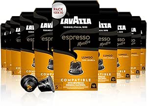 Lot de 100 Capsules Café Lavazza Espresso Maestro Lungo à 30,99€