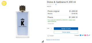 Dolce & Gabbana K 200ml por $1,349 | Oferta Costco