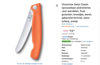 Victorinox Inklapbaar kartelmes voor €15,58 bij Amazon