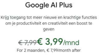 50% korting op Google Gemini