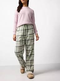 Sage & Charcoal Brushed Cotton Pyjama Bottoms Size 8 & 12 – £3.90, Free C&C