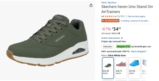 Skechers Uno - Stand On Air - Heren Sneakers voor €34,99 bij Amazon