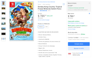 Donkey Kong Country Tropical Freeze por $787 | Oferta Mercado Libre