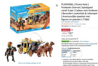 PLAYMOBIL History: Postkoetsroof voor €15,99 bij Amazon