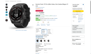 Garmin Fenix 7X Pro Zafiro Solar por $8,499 | Amazon (Banorte)
