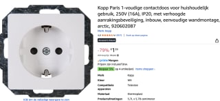 Kopp Paris Stopcontact voor €1,39 bij Amazon
