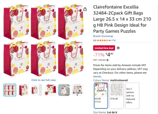 Clairefontaine Excellia Geschenktassen Roze 6 stuks voor €4,90 bij Amazon DE